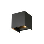 D'Lite LED Wandleuchte Elingen Aluminium Schwarz 4.9W 480lm - 830 Warmweiß | Lichtsensor